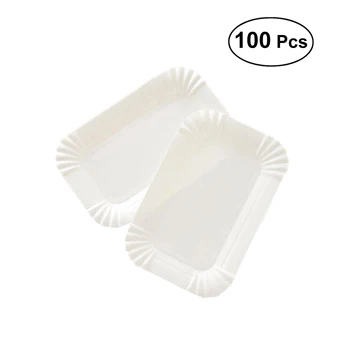 100 kozarcev za Enkratno uporabo Torto Papir Plošče Jedilni Pladenj za Serviranje Jed Papir Plošče Pribor za Baby Tuš Rojstni dan, Poročno zabavo Dobave
