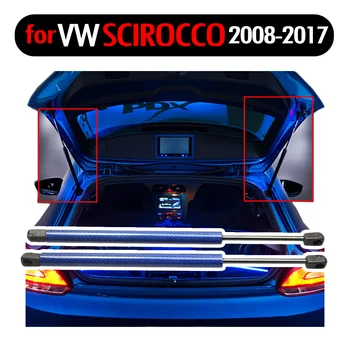 Ogljikovih vlaken za Volkswagen Scirocco 2008-2017 AUTO Zadaj Prtljažnik, vrata prtljažnika boot Dvigalo Podpira Plina Oporniki plinske vzmeti, amortizerji