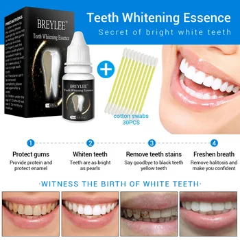 BREYLEE Beljenje Zob Bistvo Ustno Higieno Čiščenje, Serum, Beli Gel za Nego Zob Beljenje Zob Zobna Orodja Popoln Nasmeh 10 ml
