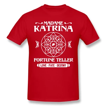 Gospa Katrina Fortune Teller T-Shirt Smešno Tees O Vratu Bombaž živali, ki prečkajo nova obzorja Oblačila Humor Majica s kratkimi rokavi