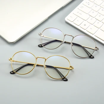 Anti Modra Svetloba Očala Računalnik Očala Moških Okviri Za Očala Proti Bleščanju Očala Okvir Ženske Krog Jasno Objektiv Ponaredek Očala