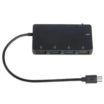 EastVita 4 Vrata Micro USB OTG Hub Power Adapter Kabel za Windows Tablični računalnik, Pametni telefon Android,PC r15