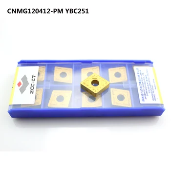 ZCC.CT CNMG120404/408-PM YBC252/YBC251 CNMG120412-PM YBC251/YBC252 karbida obračanja vložki za karbida stružni