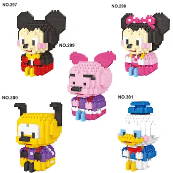 Disney Mickey Mouse bloki, opeke igrače stavbe Mini bloki risank učnih enot otroško igračo legoeing Igrače Darilo