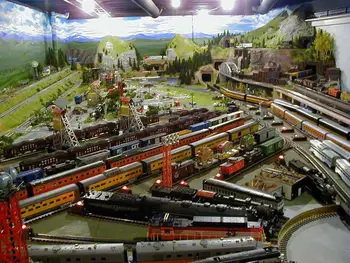 N lestvici vlak Borov Model igrača diorama arhitekture železnice pokrajino pokrajina Več velikosti Rastlin cvet, drevo
