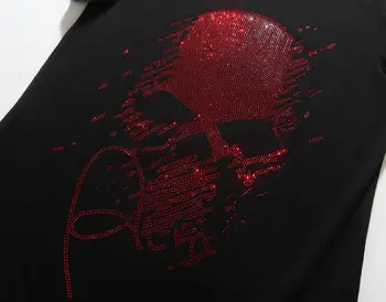 2020 Svetlo Okrasnih Rdeče Lobanje Majice S Kratkimi Rokavi Moški Kratek Rokav Modnih Oblačil Ulične O Vratu Modal Bombaž Calaveras Camiseta