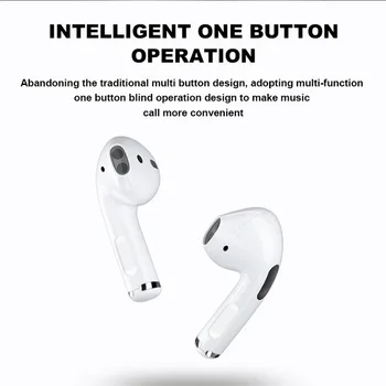 PRO4 TWS Brezžične Slušalke Bluetooth 5.0 Mini Čepkov s Polnjenjem Primeru Športnih Prostoročno Slušalko za Pametne Telefone PK I90000
