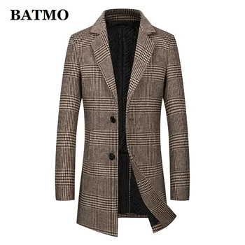 BATMO 2020 nov prihod zime&jeseni visoko kakovost volne kariran jarek plašč moški, volna kariran jopiči, moški 1915