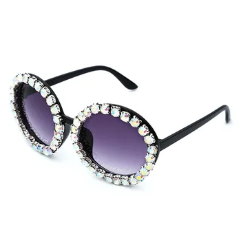 Luksuzni Oversize Okrogla Sončna Očala Ženske Handmake Okrasnih Sončna Očala Moda Pisanimi Očali Moških Odtenkih Za Ženske Oculos