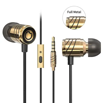 GGMM C800 Slušalke Žične Bogati Bass V Uho 3,5 mm Slušalke Z Mikrofonom Hrupa Izolacijo Čepkov Za MP3/MP4/Iphone/Xiaomi Rdeča