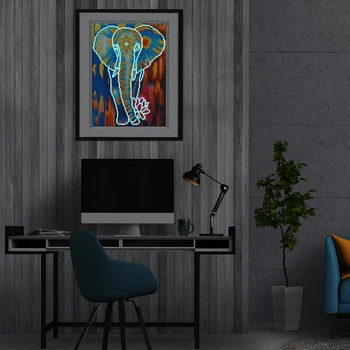 5D DIY Posebno Oblikovan Vaja Bleščeč Diamant Slikarstvo Pisani Slon Nosorogovo Slike Noč Mozaik Komplet za Dekoracijo Doma