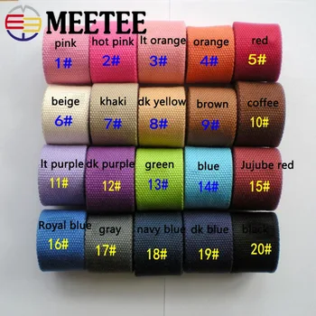 Meetee 8yard 20 mm, Širine 2 mm Debele Multicolor Platno Bombaž, Tkani Tekstilni Dodatki v platnovi Vezavi DIY Vrečko Trak Šivalni Material