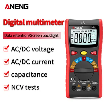 ANENG H01 1999counts Digitalni Multimeter Izpraševalec Avtomobilske Električne Comprobador Tranzistor Tester Multitester Multimetro