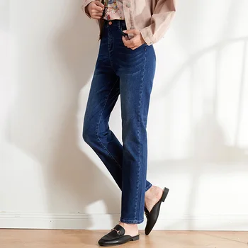 LEIJIJEANS 2020 jeseni bule Velike velikosti 5XL 6XL ženske jeans visoko pasu slim kavbojke straight klasična polno priložnostne ženske jeans 9207