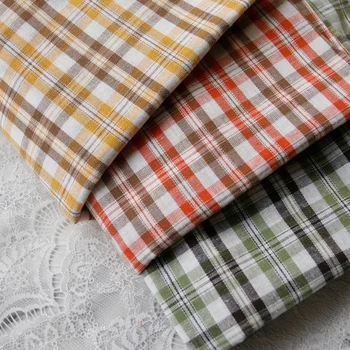 Veter barve, bombaž velika, mala mreža preje-barvane tkanine handwork krpo za DIY mozaik oblačila tkanine 50x140cm