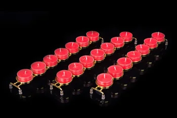 V Budistični tempelj sedem zlitine lučka okvir iz nerjavečega jekla maslo okova svečnik buda candleholder ghee candler rack