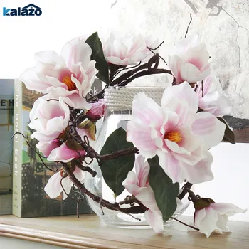 1pc 185 cm Najlon dolgo steblo azaleas Magnolija Umetne rože veje samovoljno upogibanje ponaredek cvet poroka doma odlikovanja