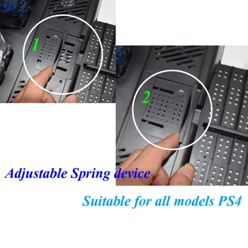 PS4 Slim LED PRO Navpično Stojalo z Hladilni Ventilator Hladilnika Dual Controller Polnilnik polnilno Postajo za SONY Playstation 4