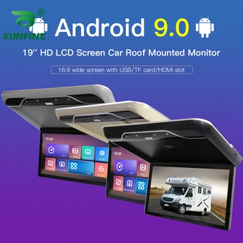 19 palčni Zaslon digitalni zaslon Android 9.0 Avto, Streho Monitor LCD Flip Navzdol Zaslon Režijske Večpredstavnostna Video Strop Strehe gori