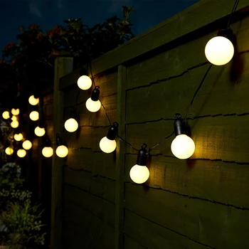 Dekoracijo Svetlobe Sončne Garland LED Žogo za Niz Luči Vrt Pravljice Luči Niz Božično svate Teras Sončne Svetlobe Dekor