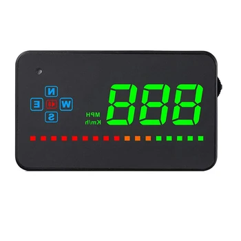 Univerzalni 3,5-palčni Head-up Zaslon Avto GPS, Digitalni merilnik Hitrosti HUD Vetrobransko steklo Projektor USB Polnilec za Navigacijo Nad Hitrostjo Alarm