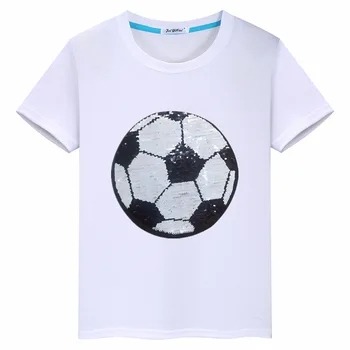 Nogomet sequins dvostranski otrok nositi 2019 nove vroče fantje bombaža T-shirt eksplozivnih plašč trend
