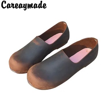 Careaymade-New Vroče prodajo Debele krave Usnje Čisto Ročno leni čevlji ,