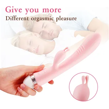 G Spot Rabbit Vibrator, Vibrator Dvojno Vibracije Sex Igrače za Ženske Vaginalne Klitorisa massager Ženski Masturbator Seks odraslih izdelka