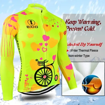 BXIO 2020 Pro Zimsko Termalno Runo, Ženske Kolesarske jope Določa MTB Wear, Bike Wear Oblačila Ciclismo Dolg Rokav Kolesa 125