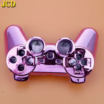 JCD Za Sony playstion 3 PS3 Krmilnik Electroplated Ročaj lupine Stanovanjskih Kritje Primera W/ Notranji Okvir Polno Gumb Dodatki za Vgradnjo