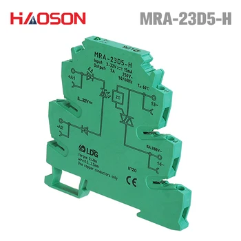 1pcs MRA-23D5H DIN Rail AC polprevodniški rele rele Vhoda 5A: 3V 5V 12V 24V DC AC SSRhigh izklopno zmogljivost Rele modul