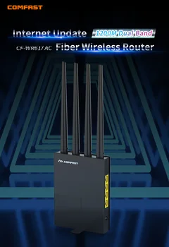 Comfast 1200Mbps Dual Band Brezžični WiFi Router 2.4 G+5Ghz RJ45 Wan/Lan Smart Wi-Fi Dostopna Točka, Usmerjevalnik, 4*5dBi Antena Usmerjevalnik