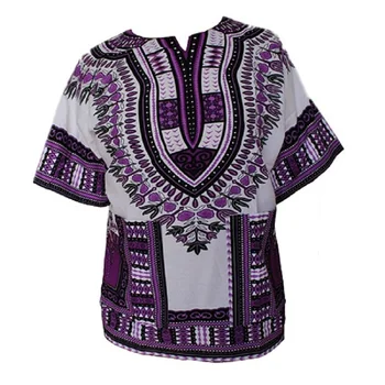 () Dashiki modno oblikovanje afriške tradicionalne tiskane bombaž Dashiki T-majice za unisex (IZDELANE NA TAJSKEM)