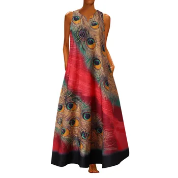 4XL 5XL Plus Velikost Afriške Dolge Obleke Za Ženske Afriška Oblačila Afriki Obleko Dashiki Dame, Oblačila Ankara Afriki Obleko Maxi