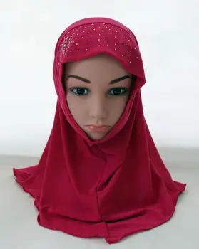Fant Dekleta Islamskih Islamski Arabska Oblačila Hidžab Šal Šoli Nosorogovo Otrok Pokrivala Abaya Nace Kritje Bonnet Šal Zaviti Headscarf Moda
