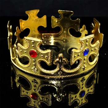Edinstveno Zlato Plastičnih Jeweled Kralj Krono