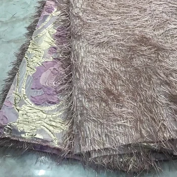 Alisa Afriške tkanine Jaquard weaev slog 5 metrov/kos Moda Nigerijski organza čipke tkanine z brocade čipke za formalno obleko