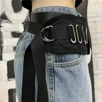 Y demo rock priložnostne pasu vrečko za ženske punk nastavljiv elegantna techwear zadrgo žep zaponke vrečko ženski 2020